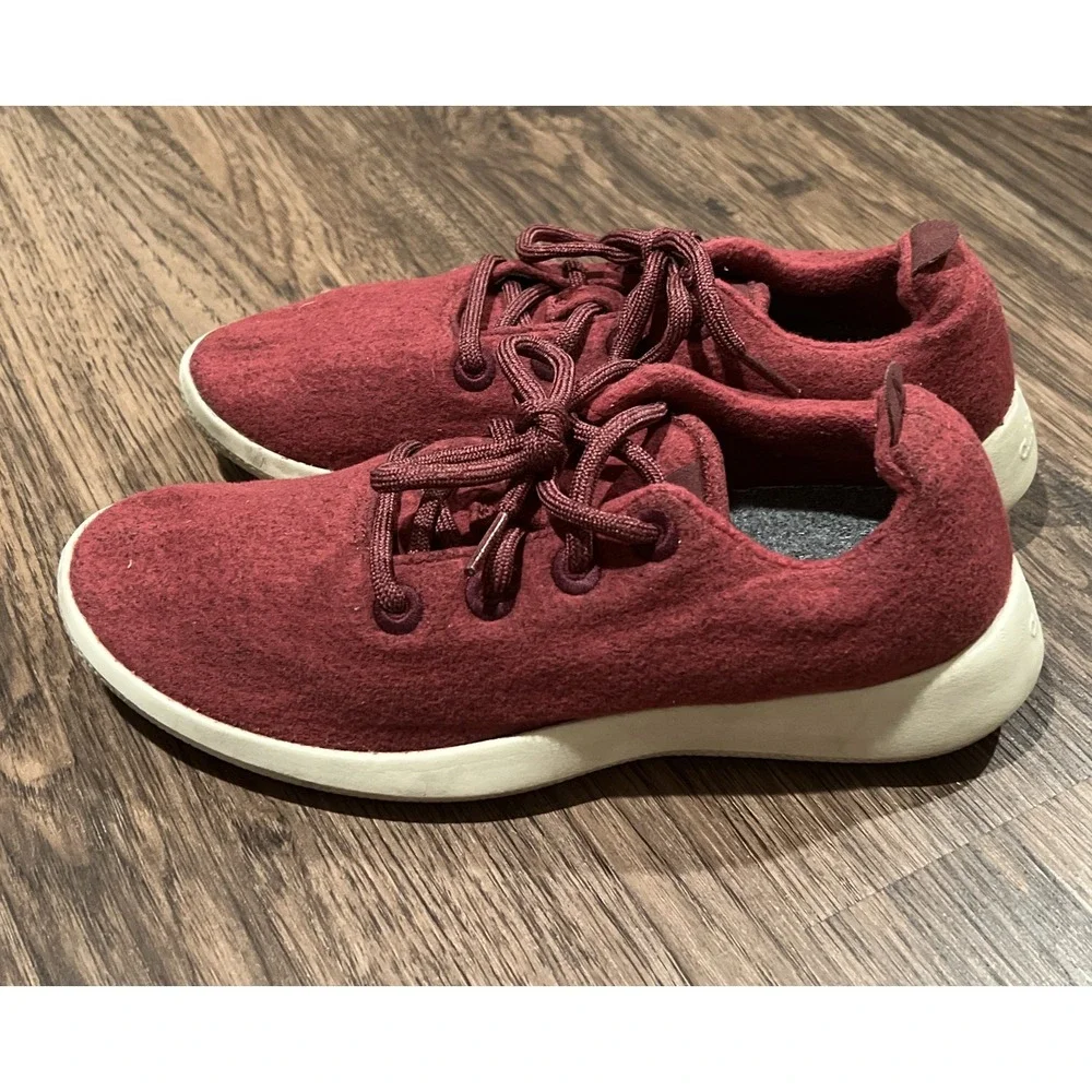 Allbirds Wool Runners Women's Size 9 US Burgundy Running Walking Sneakers Shoes